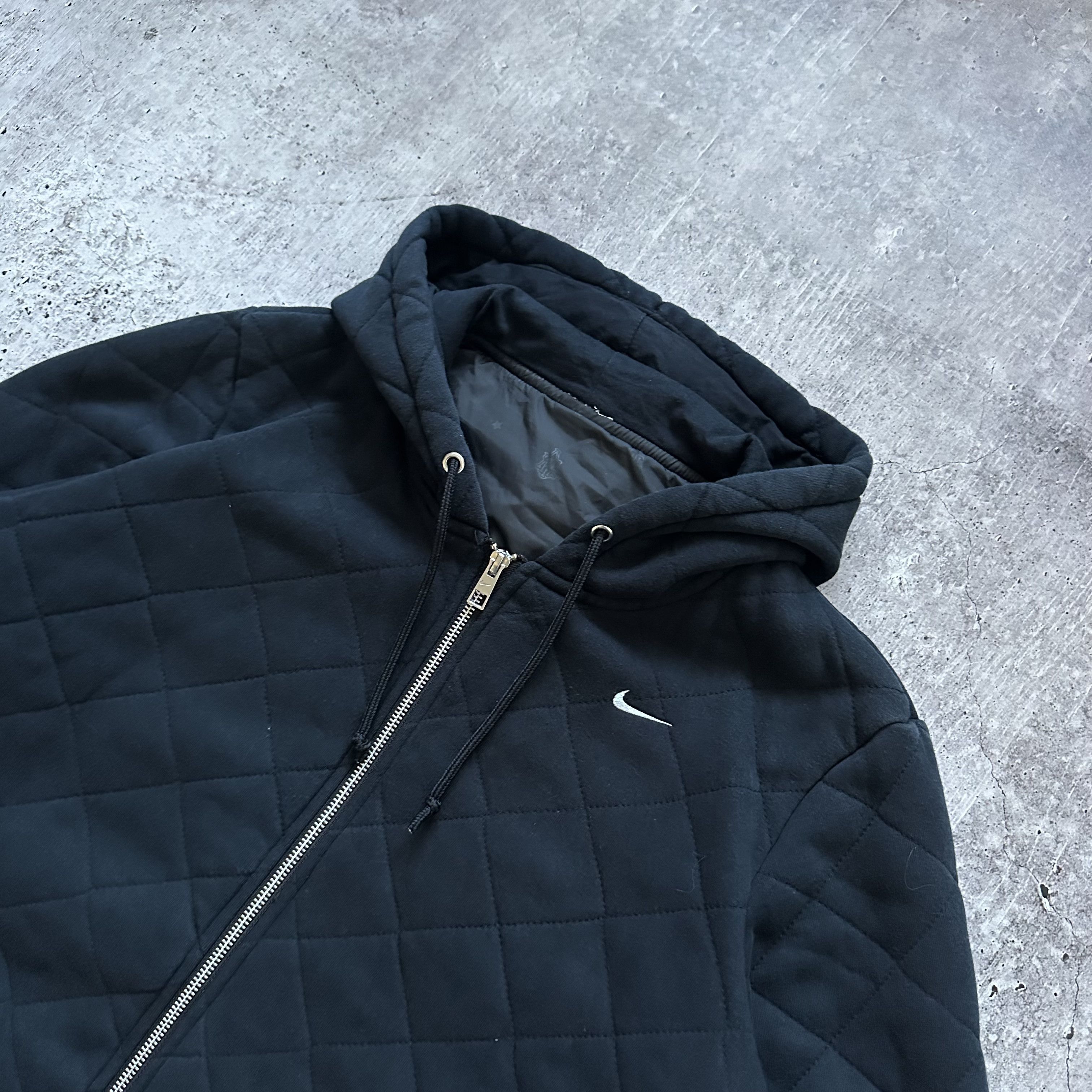 Nike × Vintage Nike y2k Hoodie Style Jacket Vintage Boxy Quilted blank Size US S / EU 44-46 / 1 - 2 Thumbnail