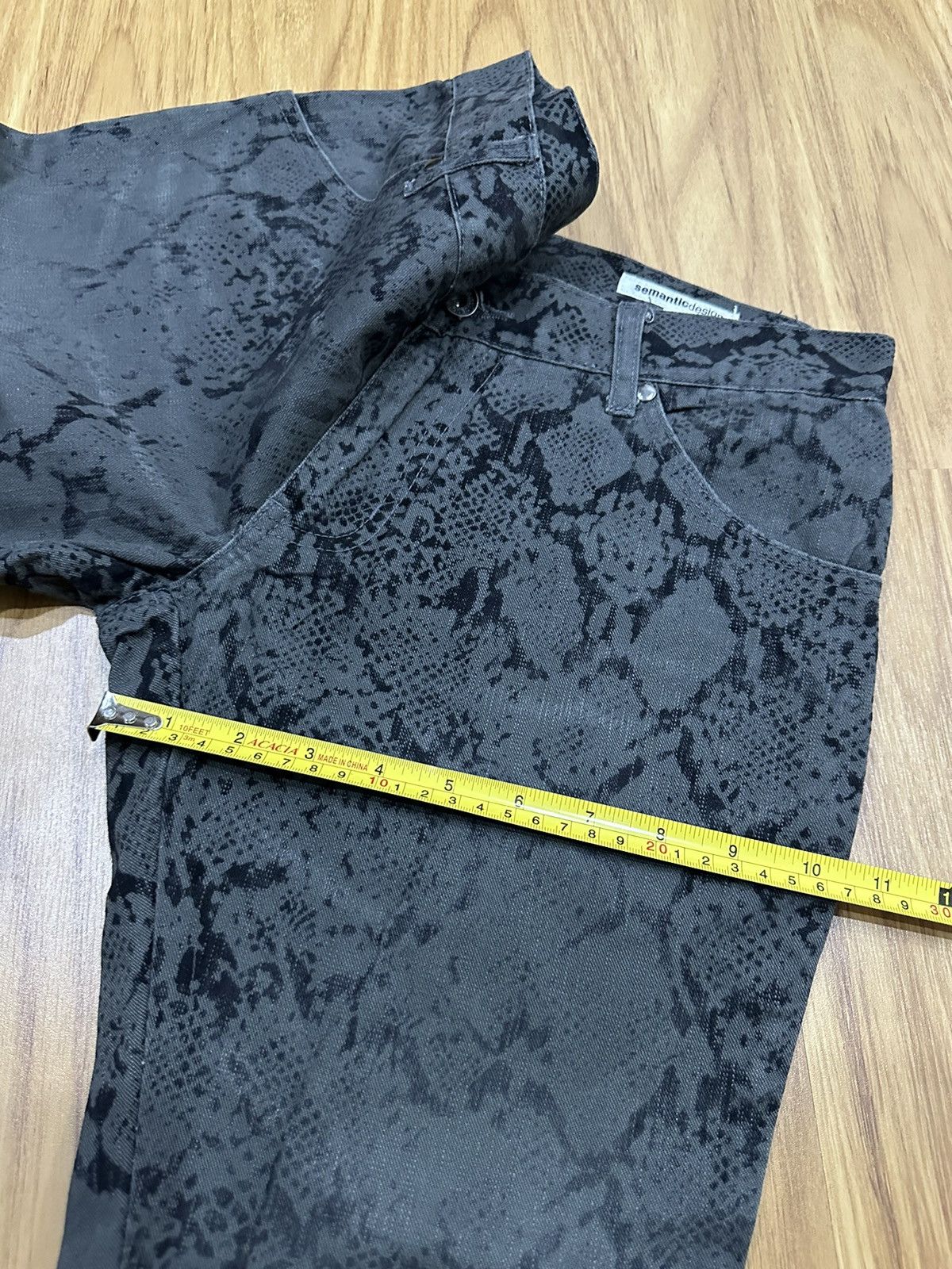 If Six Was Nine Semantic Design "Python" Woven Flared Jeans Size US 30 / EU 46 - 13 Thumbnail