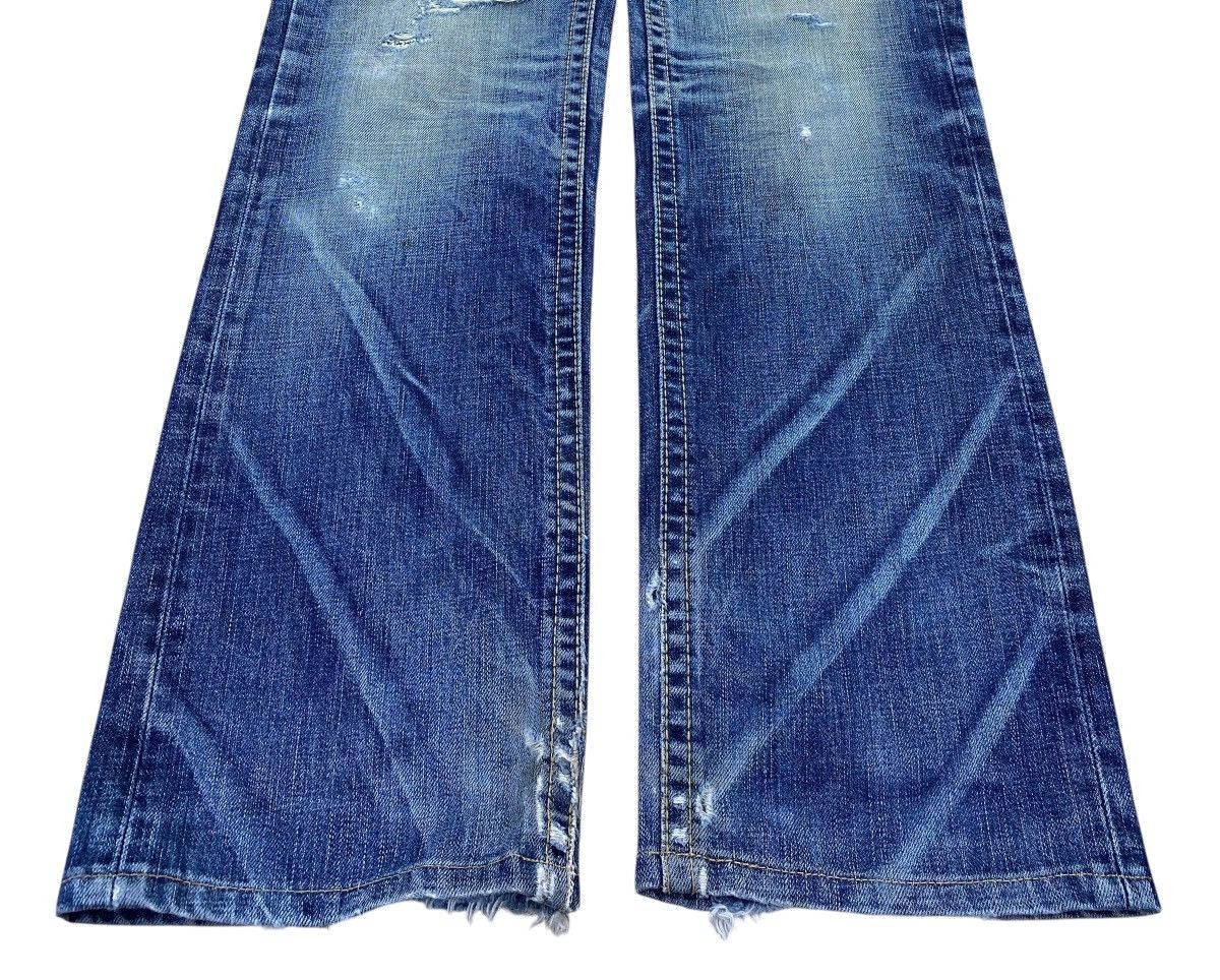 Japanese Brand Lolita Faded Wash Whiskered Style Straight Leg Jeans Size US 31 - 5 Thumbnail