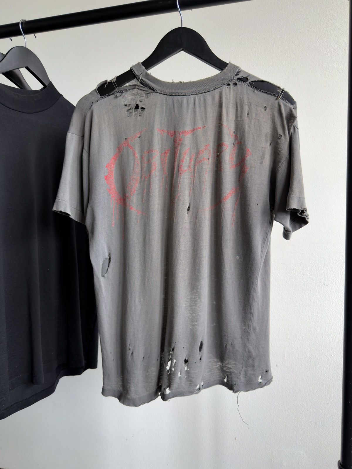 Band Tees Vintage 80s Obituary Thrashed Faded Repaired Erd Band Tee Size US M / EU 48-50 / 2 - 2 Thumbnail