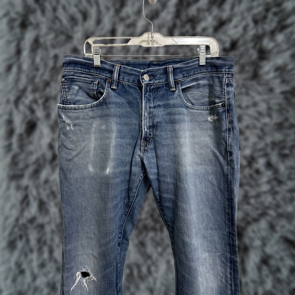 Vintage Denim & Supply Ralph Lauren Jeans Boots Bootcut Mens 34x30 Blue Distressed 5-Pocket Zipper Logo Vintage Size US 34 / EU 50 - 1 Thumbnail
