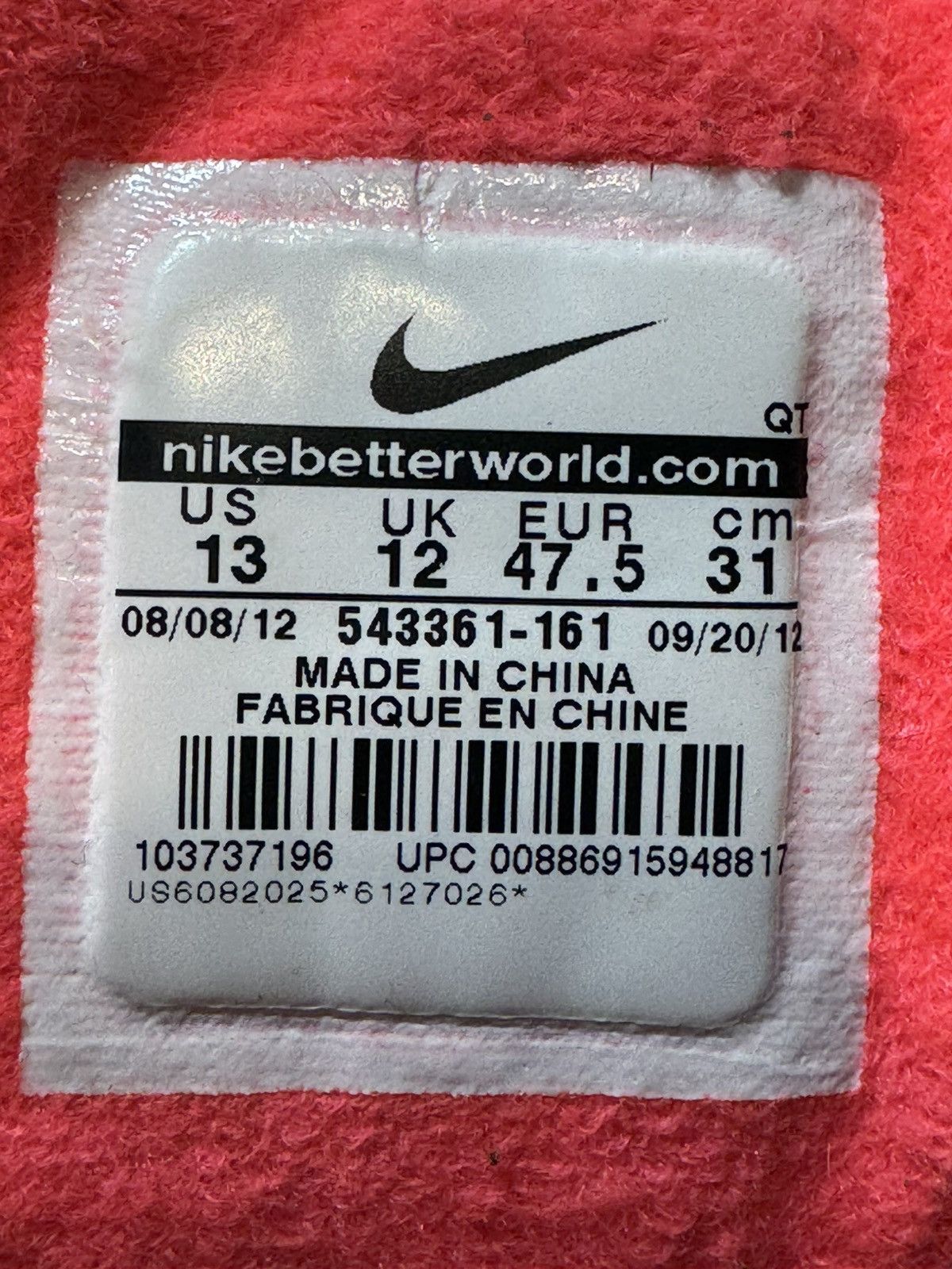 Nike ❌ NIKE AIR MAX 90 OG @2013 sz 13 ❌ Size US 13 / EU 46 - 10 Thumbnail