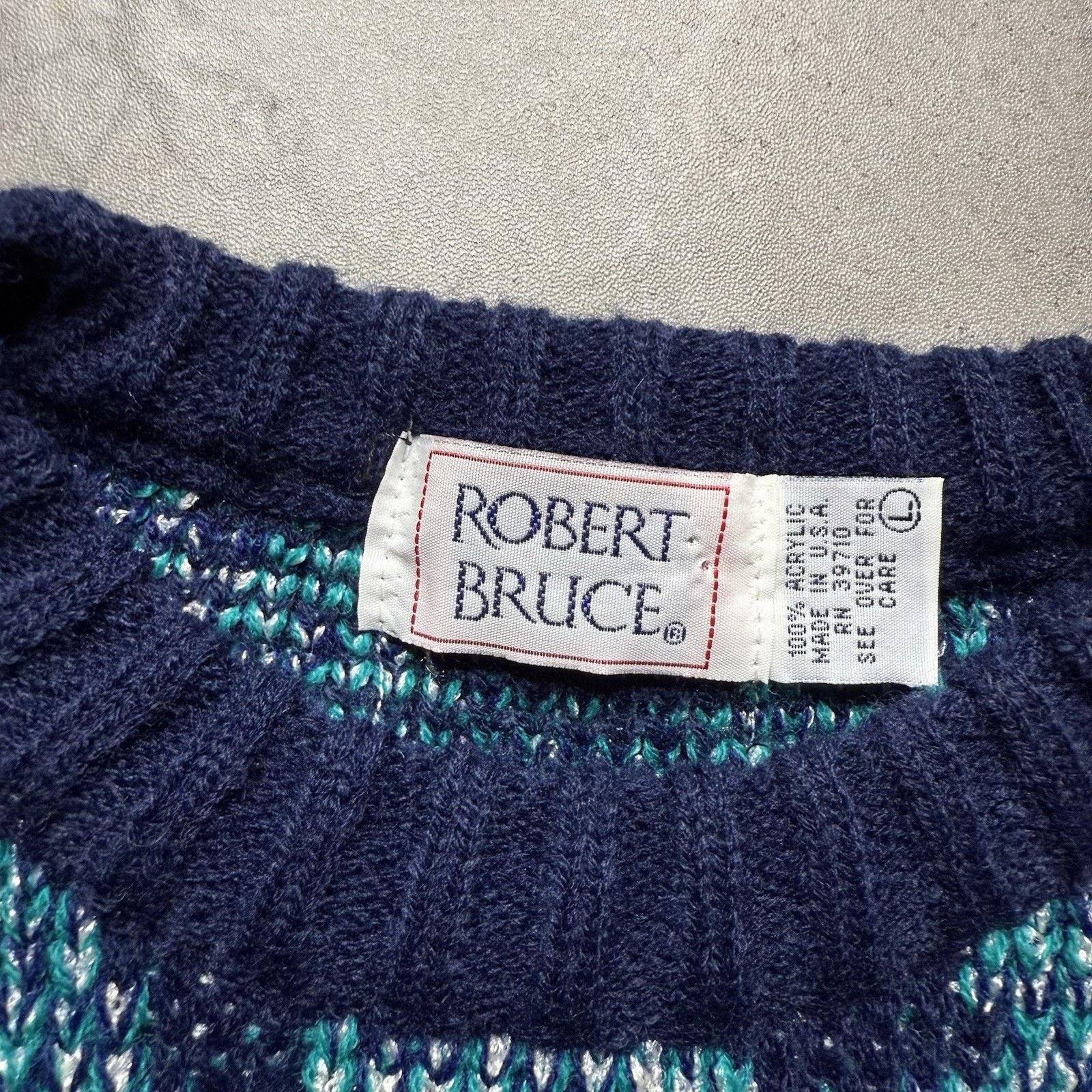 Robert Bruce Vintage Robert Bruce Geometric Graphic Knit Sweater L NWT Size US L / EU 52-54 / 3 - 4 Thumbnail