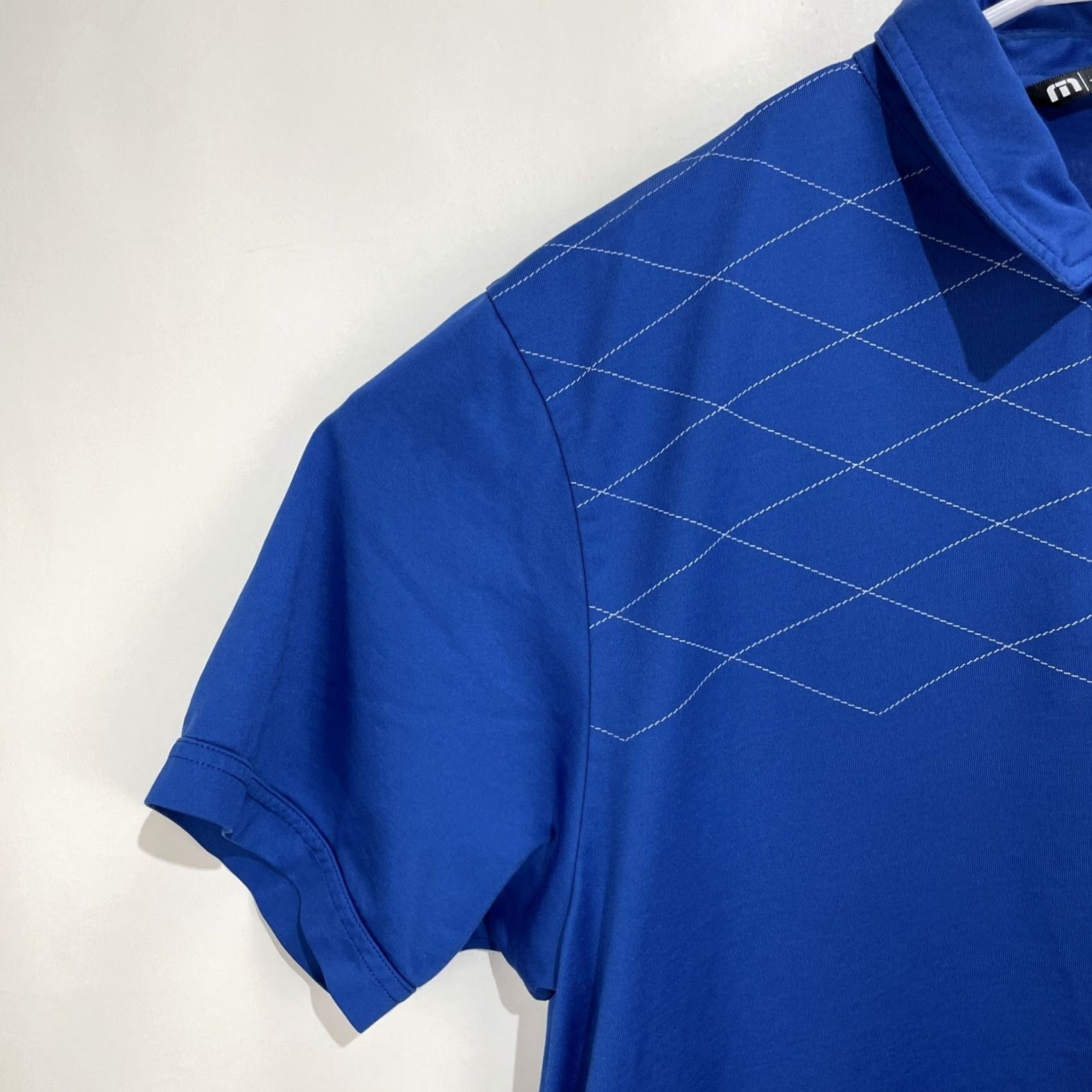 TravisMathew Travis Matthew Polo Shirt XL Men Short Sleeve Knit Striped Blue Logo Embroidered Button Collared Golf Shirt Size US XL / EU 56 / 4 - 5 Thumbnail