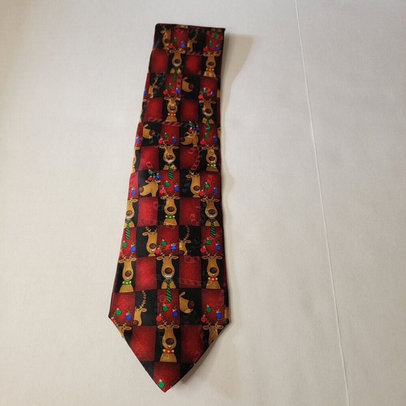 Other Yule Tie Greetings Hallmark Christmas Smiling Reindeer Size ONE SIZE - 2 Thumbnail