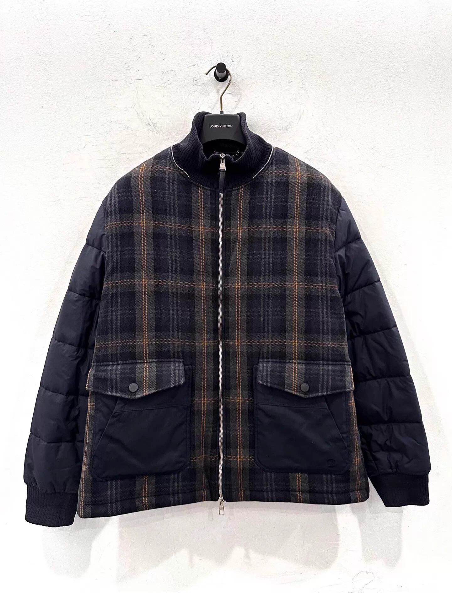Louis Vuitton LV M Black Brown Monogram 2-Pocket Padded Coat 56 Size US XL / EU 56 / 4 - 1 Thumbnail