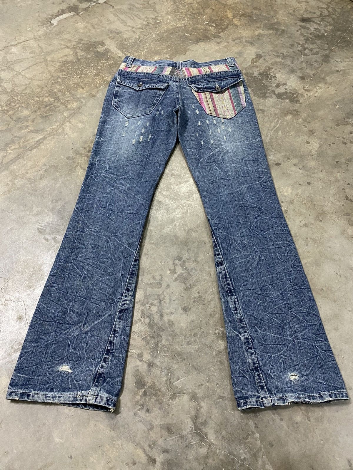 Hysteric Glamour × If Only Was True × Tornado Mart Flare Jeans Jungle Storm Claws Distressed act191 Size US 30 / EU 46 - 6 Thumbnail