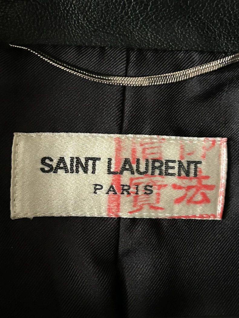 Yves Saint Laurent Saint Laurent 13ss Black Lamb Skin Lapel Black Suit 2502-N Size 50R - 4 Thumbnail