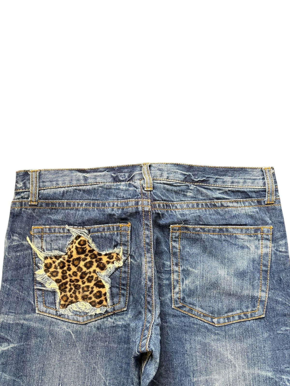 Dsquared2 Vintage Japanese Brand Embroidered Distressed Jeans Size 31" - 4 Thumbnail