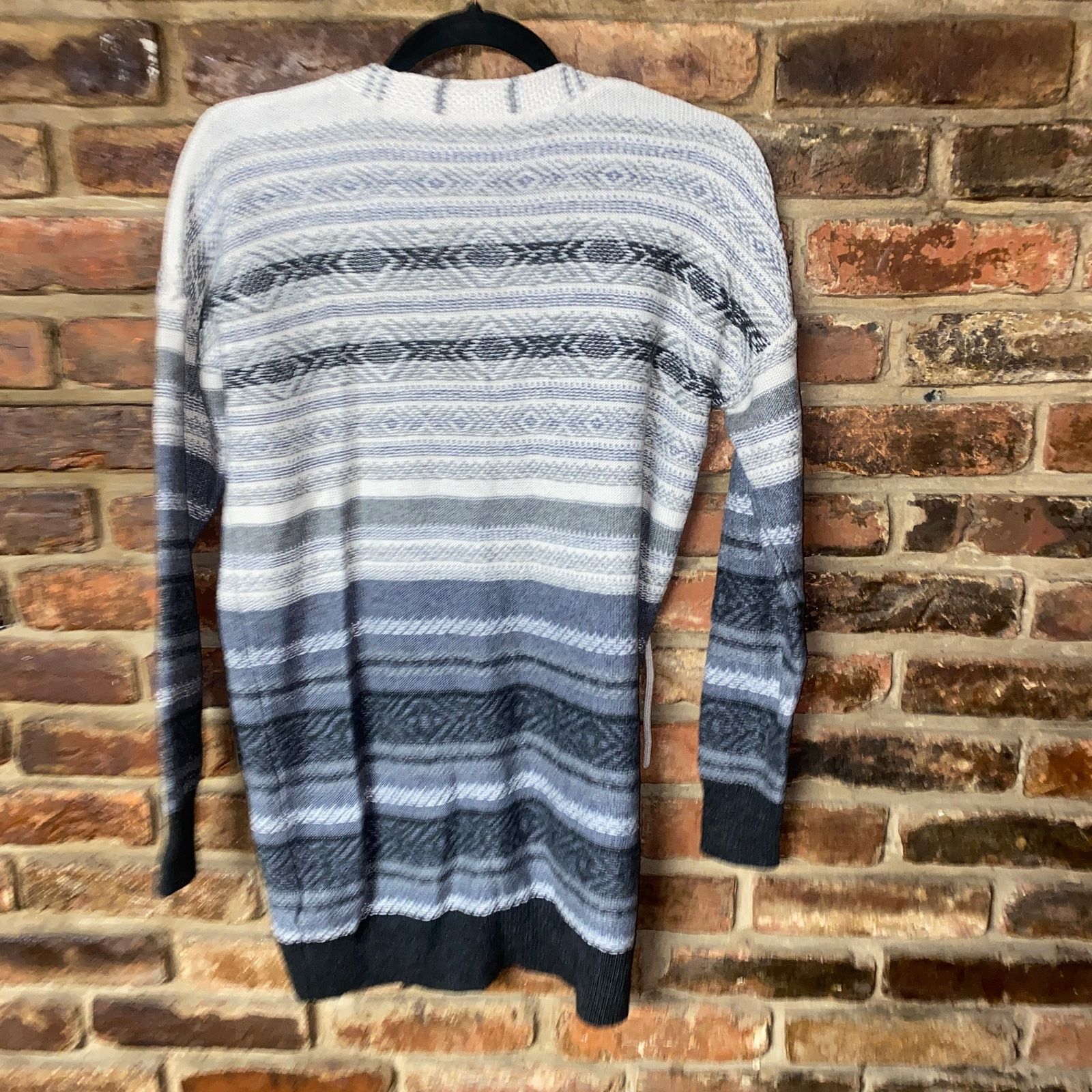 Lucky Brand Lucky Brand Wool Striped Lace-Up Pullover Sweater Medium Size M / US 6-8 / IT 42-44 - 6 Thumbnail