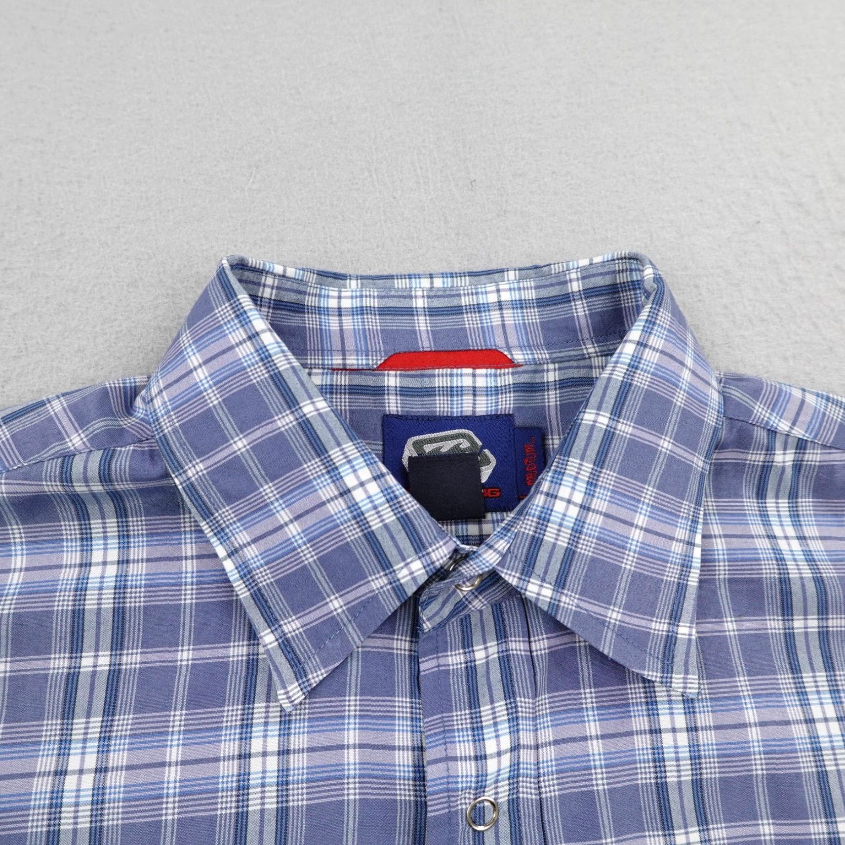 Billabong VINTAGE Billabong Shirt Mens M Blue Plaid Snap Up Button Up Skate Surf Y2K Size US M / EU 48-50 / 2 - 2 Thumbnail