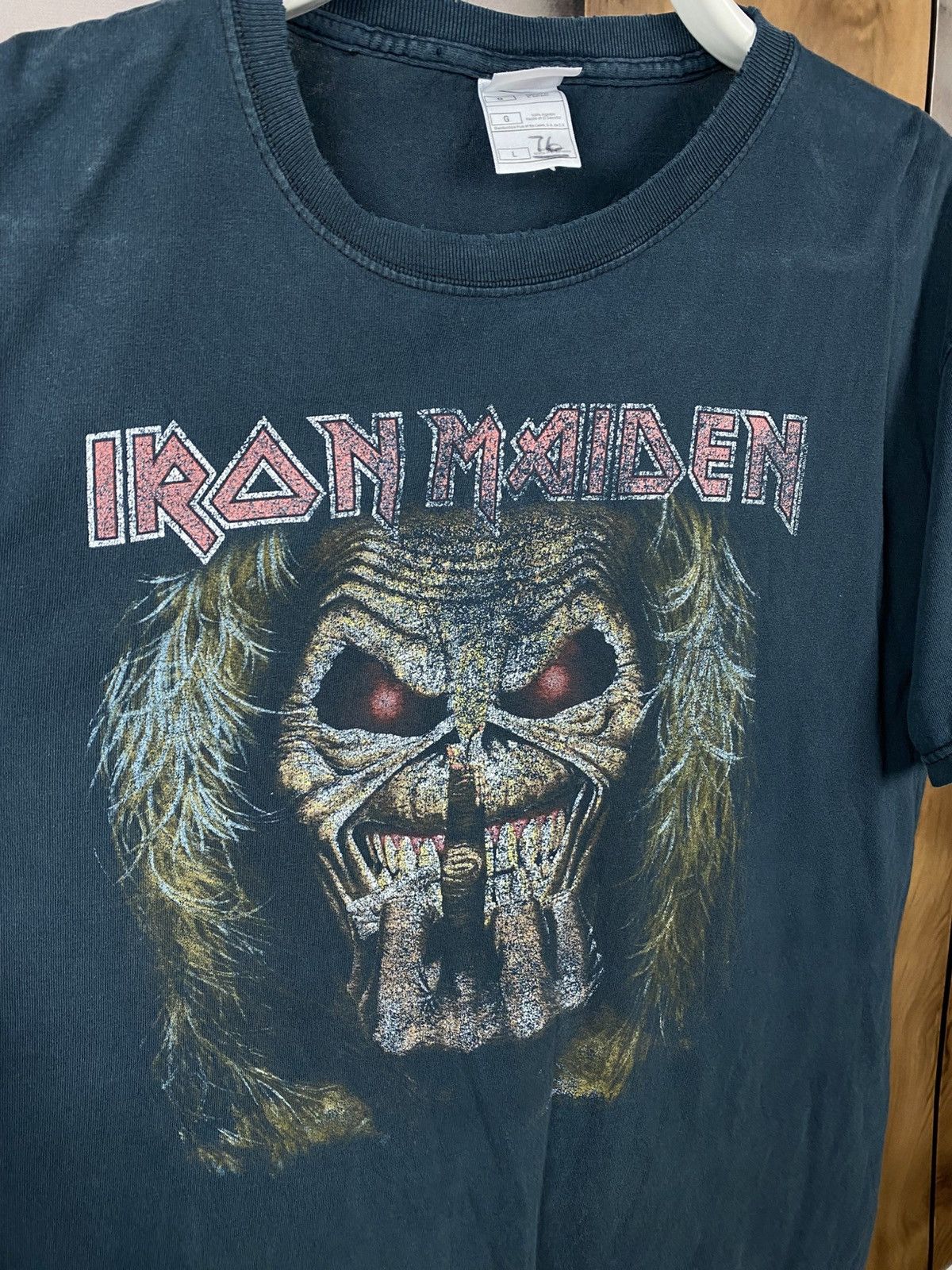 Iron Maiden 👹Vintage 90s T-Shirt Iron Maiden Eddie Middle Finger Tee👹 Size US L / EU 52-54 / 3 - 2 Thumbnail