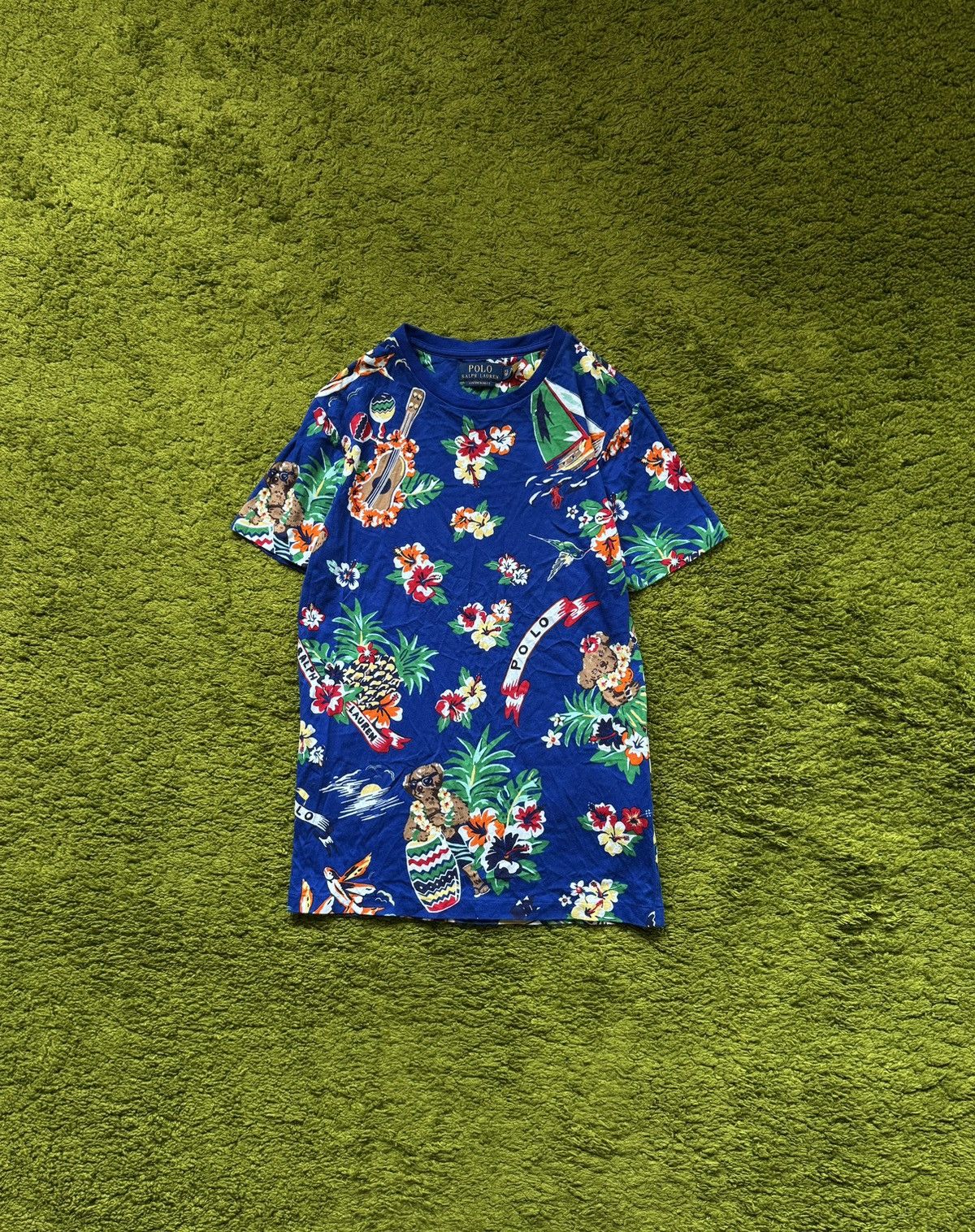 Polo Ralph Lauren 🧸 Polo Bear by Ralph Lauren Hawaiian pattern t-shirt Size US XS / EU 42 / 0 - 1 Thumbnail