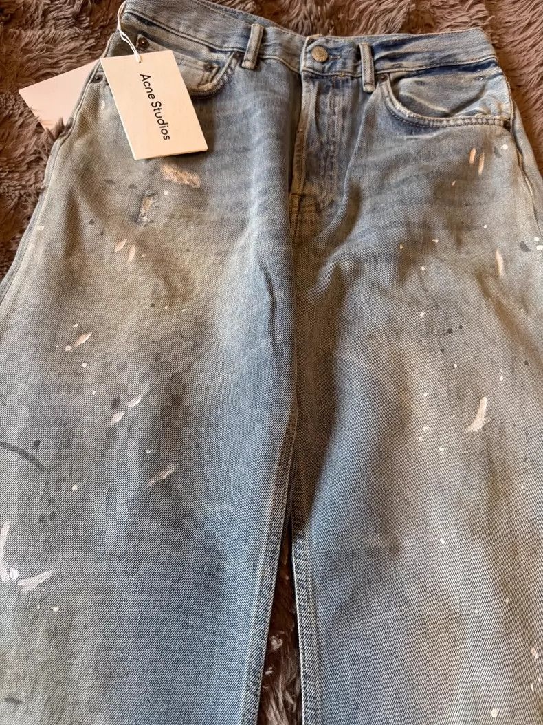 Acne Studios acne studios Blue splash-wash jeans 2503-Nextarrow Size US 27 - 2 Thumbnail