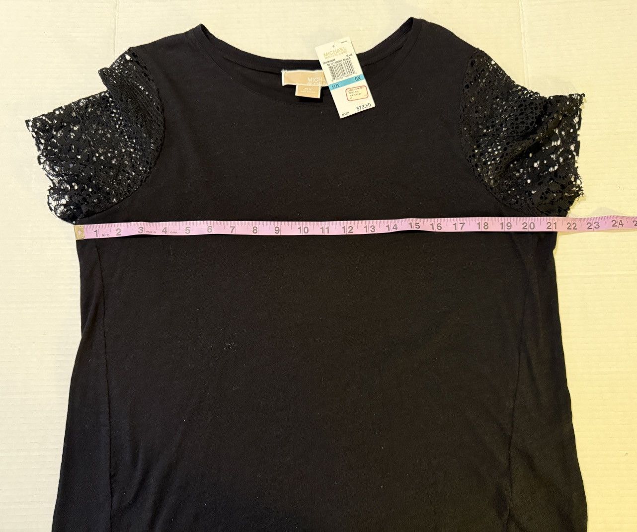 Michael Kors Michael Michael Kors Women Lot of 2 Black Tops New w Tags Size ONE SIZE - 15 Thumbnail
