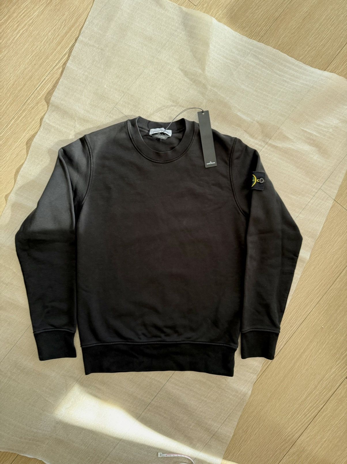 Stone Island Crewneck Cotton Fleece Black