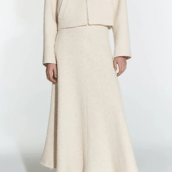 Zara ZARA Set TEXTURED WEAVE BOMBER JACKET & Long Maxi Skirt Size S / US 4 / IT 40 - 3 Thumbnail
