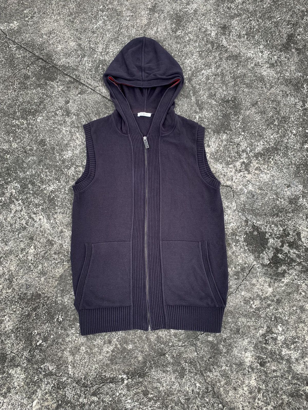 Dirk Bikkembergs Sleeveless Hoodie Size US S / EU 44-46 / 1 - 1 Thumbnail