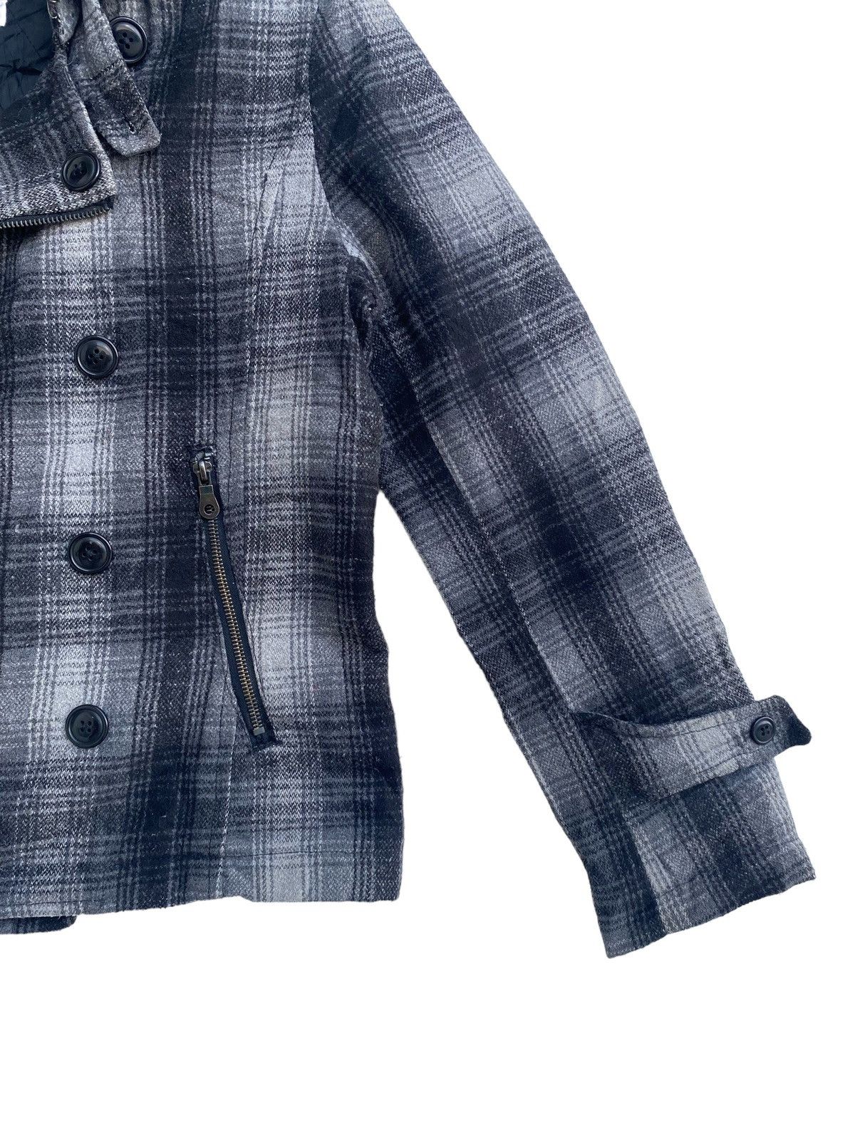semanticdesign Semantic Design shadow plaid double breast biker jacket Size US L / EU 52-54 / 3 - 2 Thumbnail