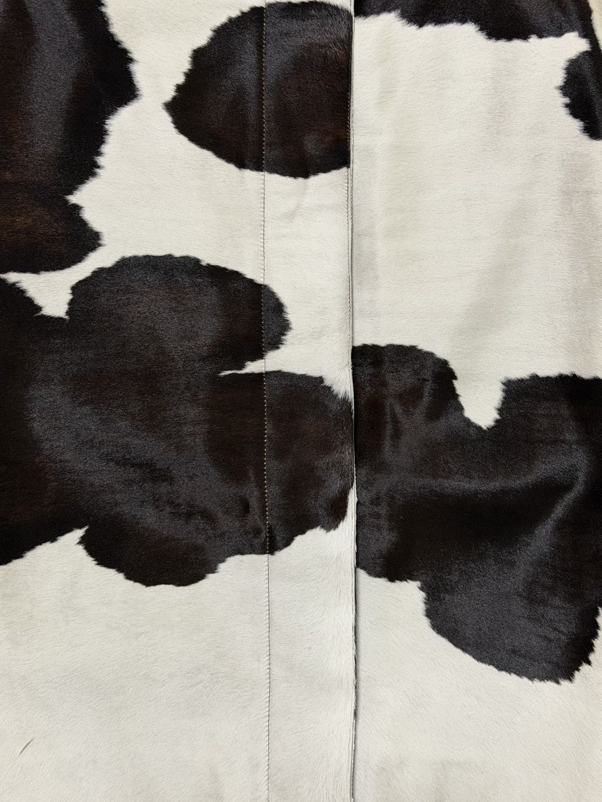 Salvatore Ferragamo SALVATORE FERRAGAMO F/W 2004 Cowhide Leather Midi Skirt Size 26" / US 2 / IT 38 - 4 Thumbnail