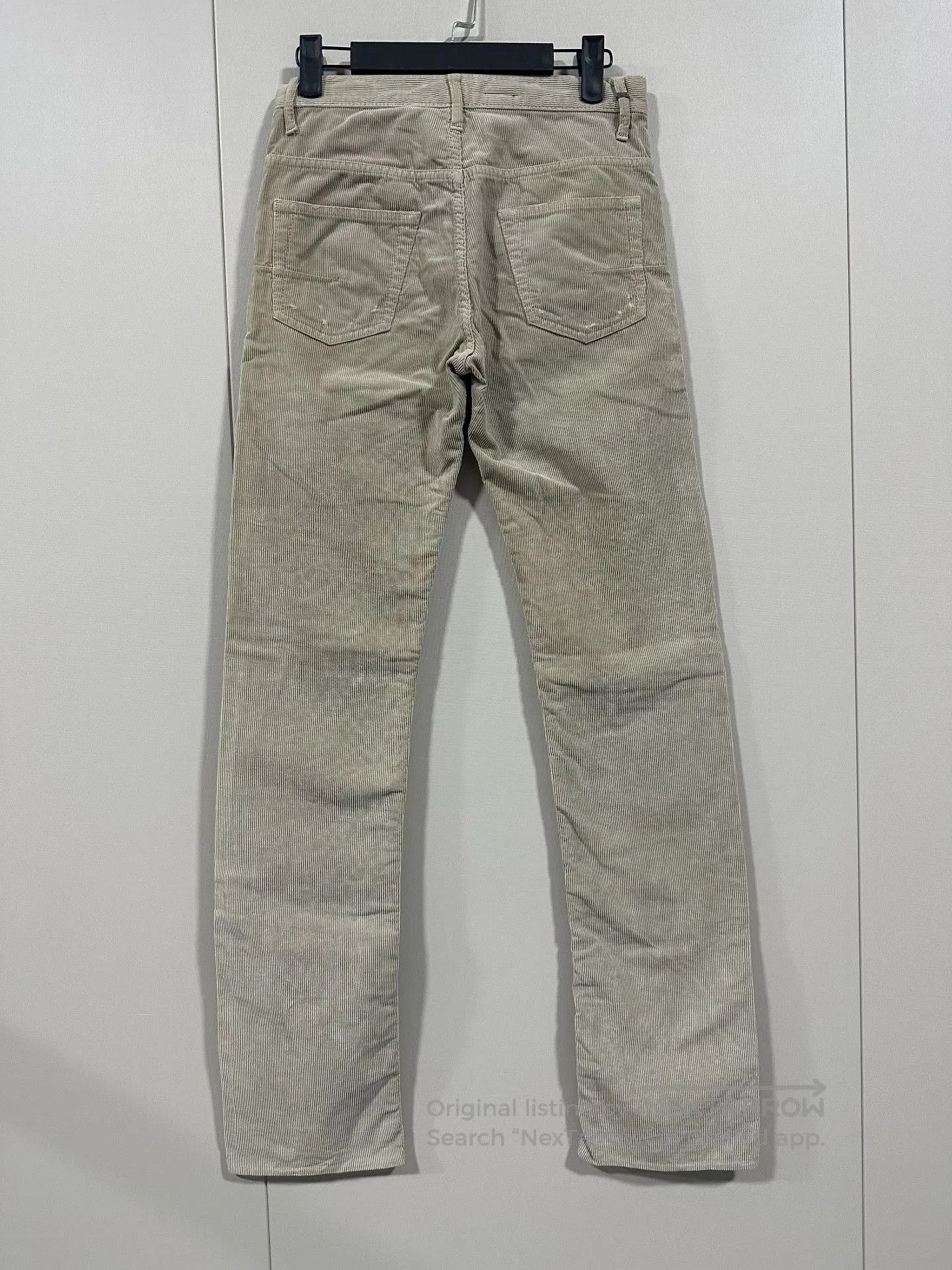 Hedi Slimane Dior Homme 04AW Beige Corduroy Pants. Size US 26 / EU 42 - 2 Thumbnail