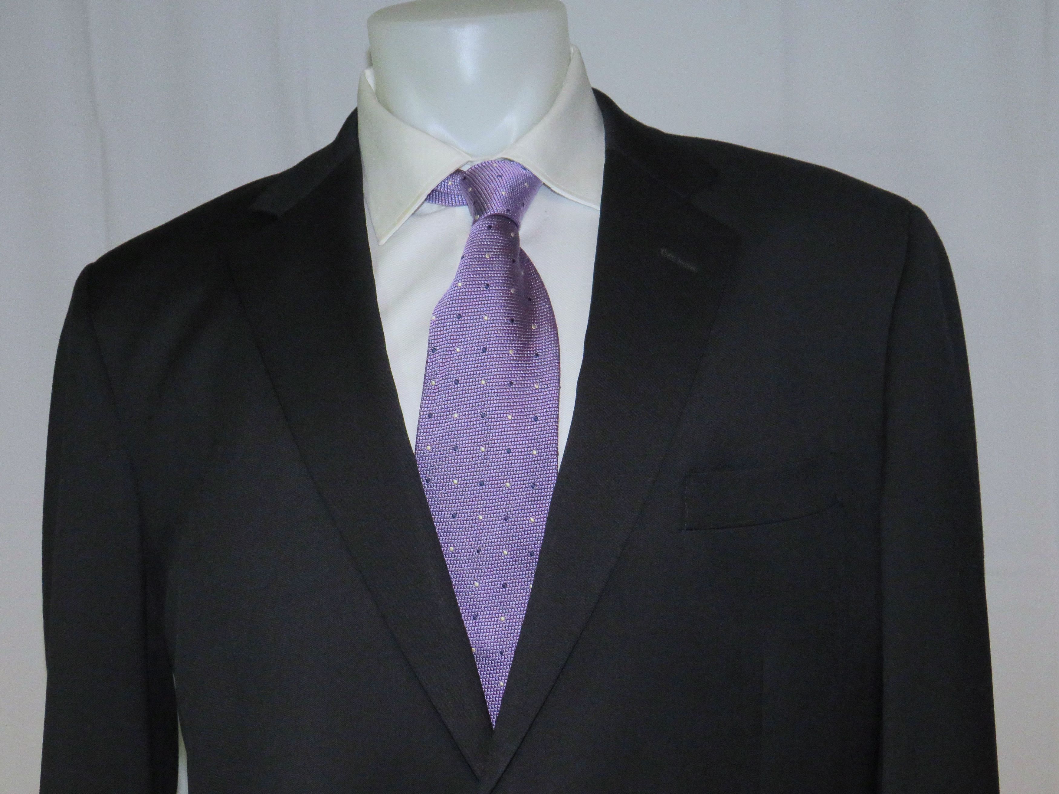 Brooks Brothers 1818 Madison x Southwick Solid Navy Two Button Suit 46XL Size 46L - 6 Thumbnail