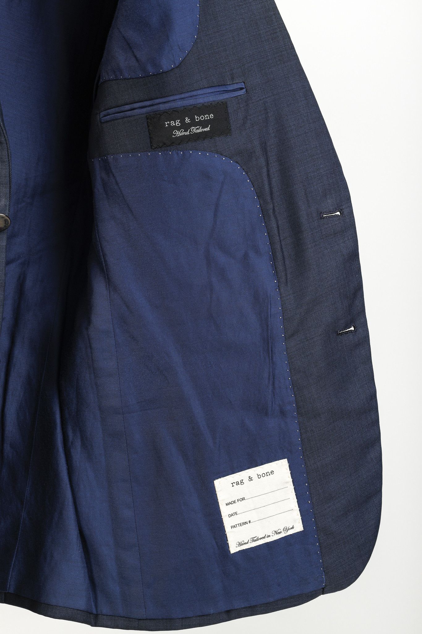 Rag & Bone Rag & Bone Navy Blue Wool-Suiting Tailored Blazer Size 40R - 8 Thumbnail