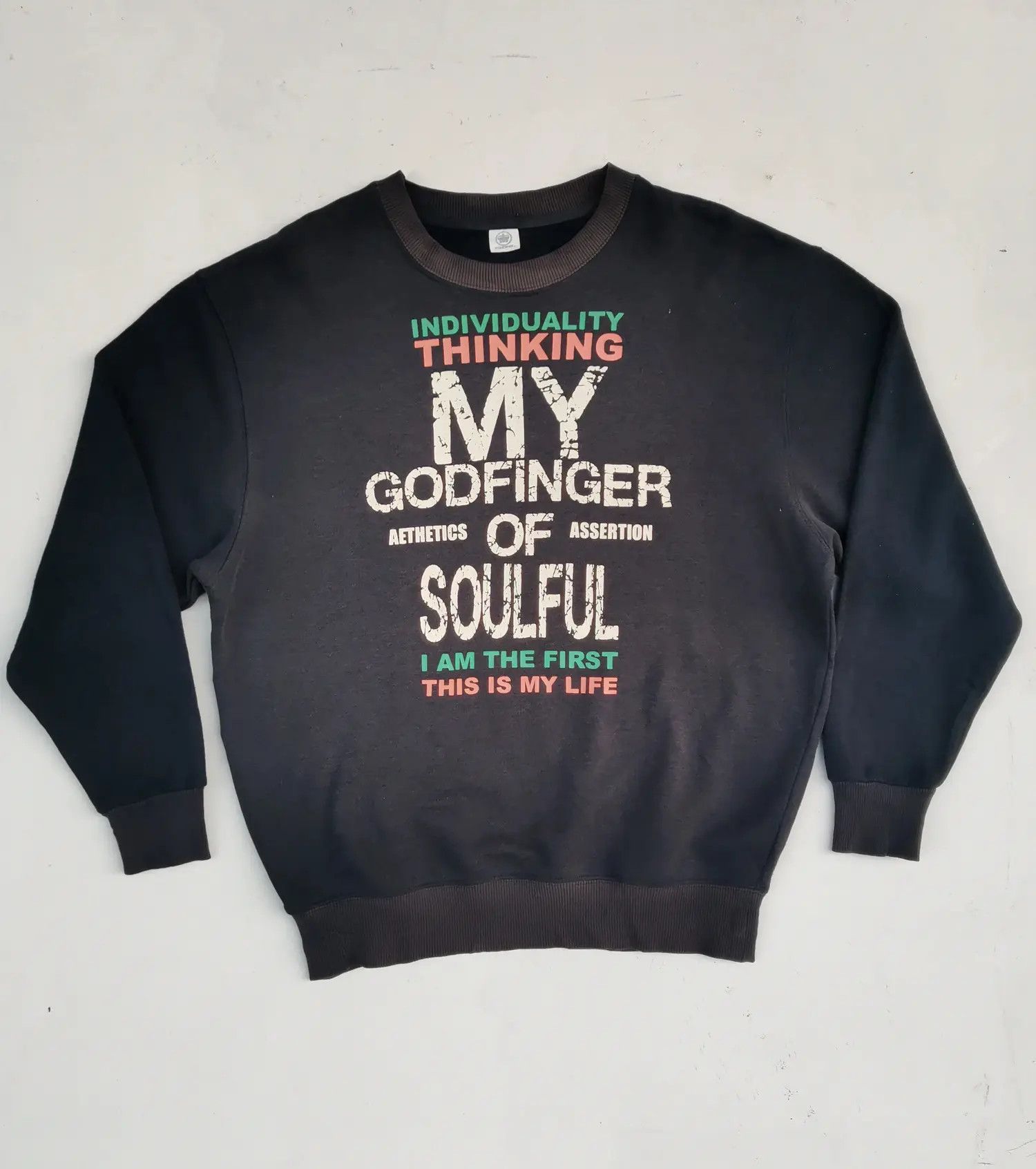 Japanese Brand My Godfinger of Soulful Big Logo Sweatshirt Size US L / EU 52-54 / 3 - 1 Thumbnail