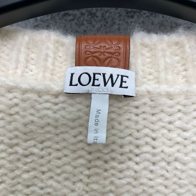 Loewe LOEWE Geometric pattern jacquard loose knit sweater Size L / US 10 / IT 46 - 4 Thumbnail