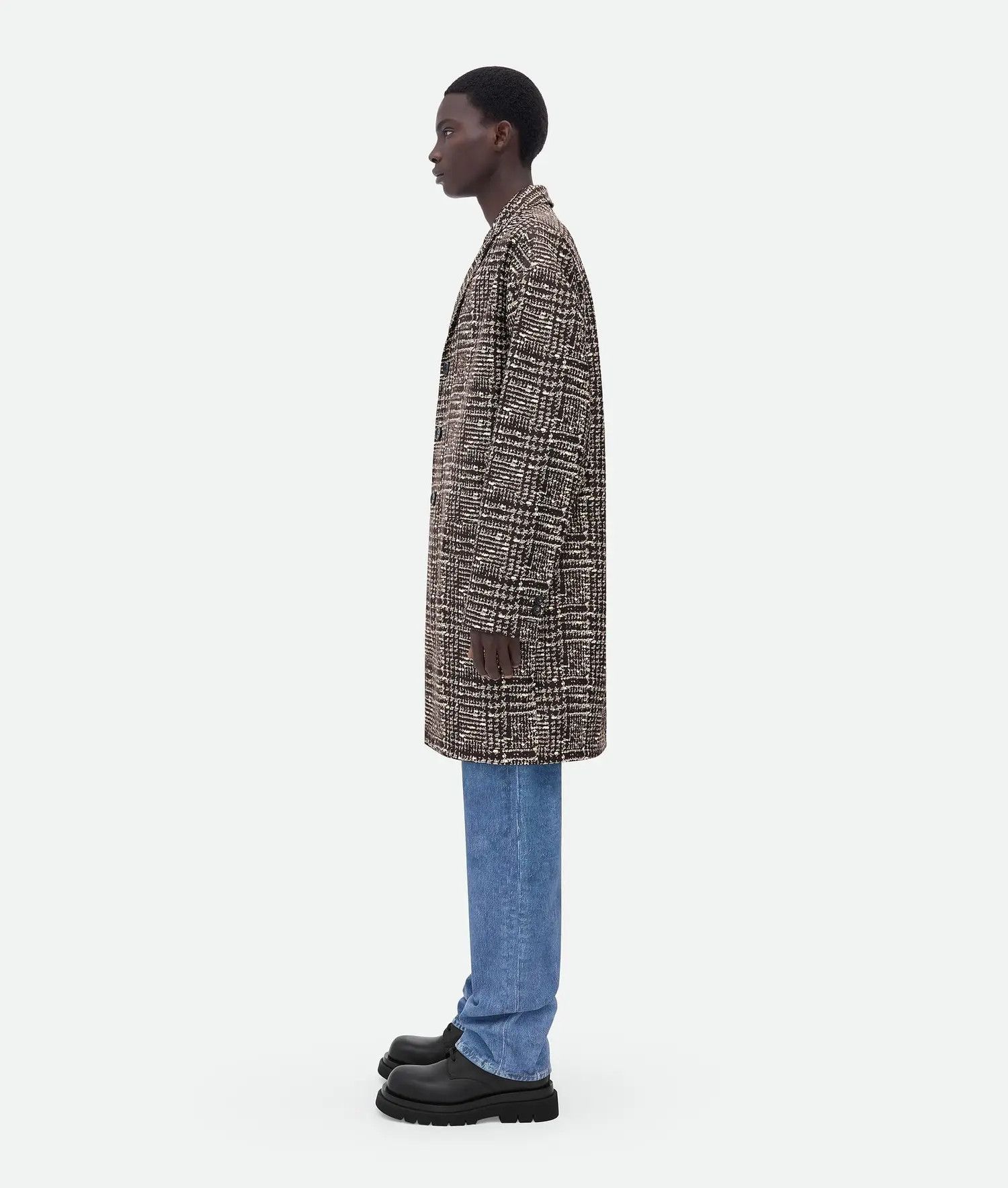 Bottega Veneta o1w1db10525 Printed Leather Prince Of Wales Coat Multicolor Size US L / EU 52-54 / 3 - 2 Thumbnail