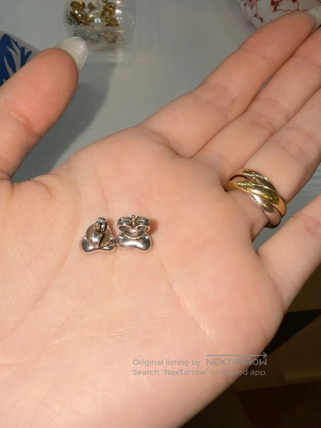 Tiffany & Co. Tiffany Silver Bean Stud Earrings. Size ONE SIZE - 3 Thumbnail