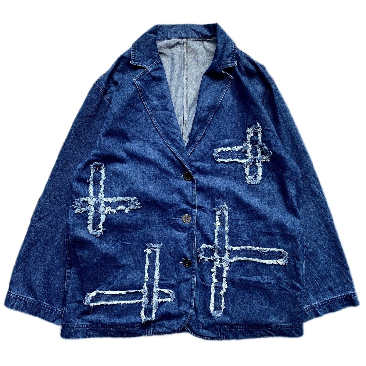 If Six Was Nine × Japanese Brand 🔥RARE🔥 Denim CR Tokyo Osaka Blazer blazzer Rare🔥 Size US M / EU 48-50 / 2 - 2 Thumbnail