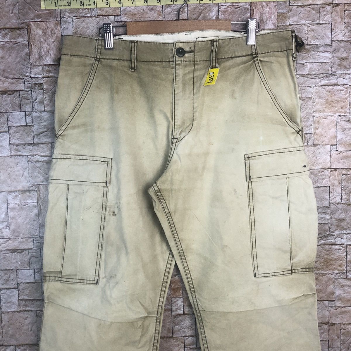 Japanese Brand Quadro Green Cargo Multipocket Pants #A359 Size US 33 - 5 Thumbnail