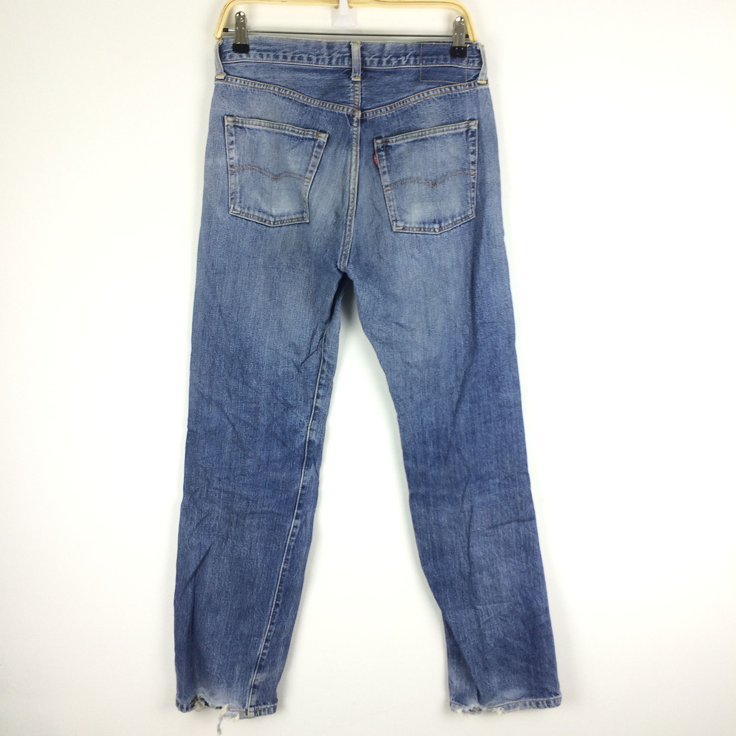 Levi's Vintage Clothing × Nirvana X32 VTG LEVIS BIG E SELVEDGE RIPPED JEANS KURT COBAIN STYLE Size US 31 - 2 Thumbnail