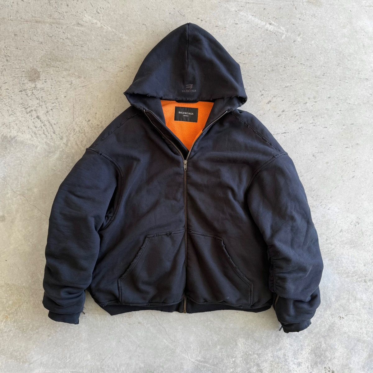 Balenciaga Balenciaga Hooded Fleece Bomber Size US M / EU 48-50 / 2 - 2 Thumbnail