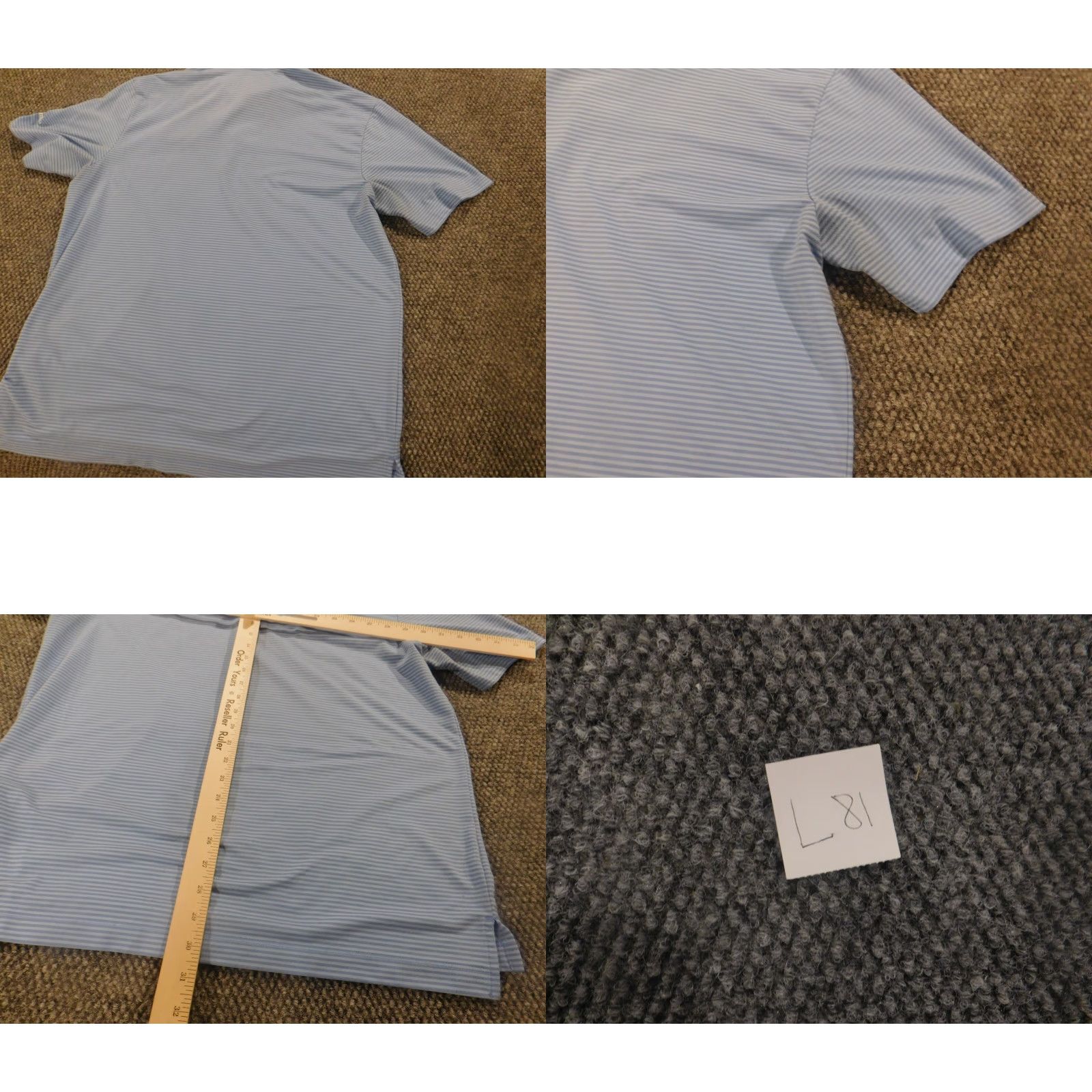 Vintage **Columbia Mens Blue Polo Large Striped Stretch Button** User: **Columbia Mens Blue Polo Large Striped Stretch Button** Size US L / EU 52-54 / 3 - 9 Thumbnail