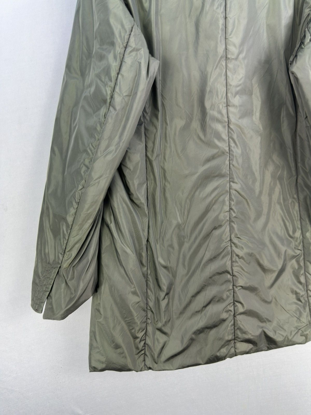 Japanese Brand Genny Olive Green Nylon Long Jacket Size L / US 10 / IT 46 - 6 Thumbnail