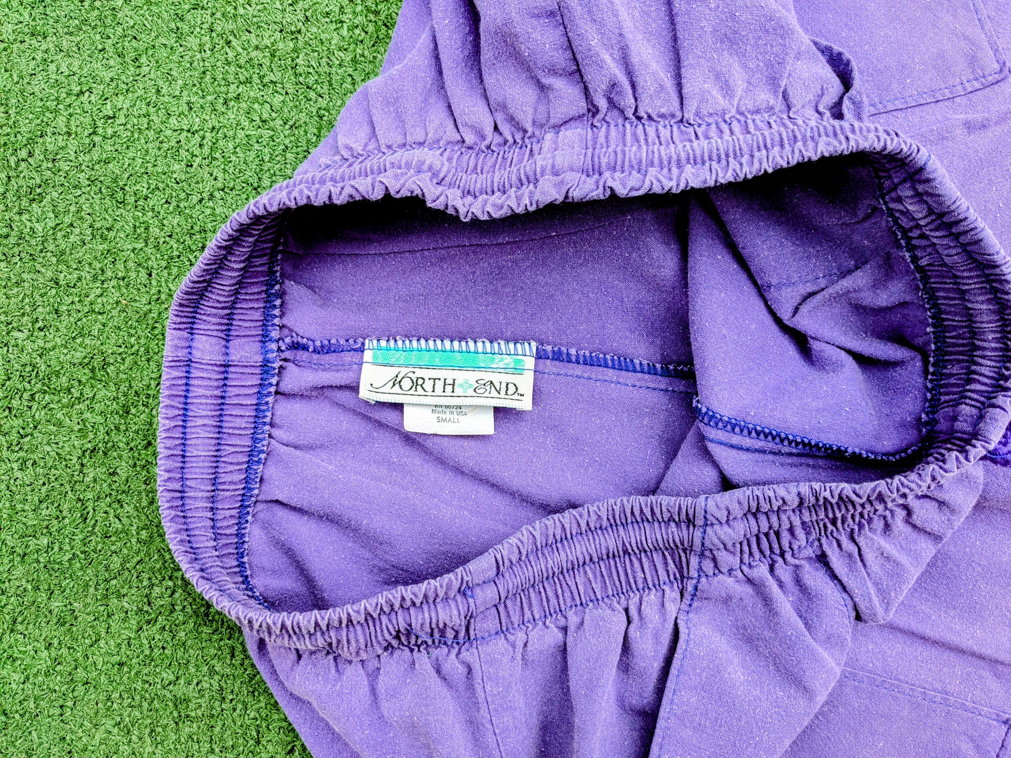Other Vintage North End 1980s Lilac Made in USA Cotton Relax Pants Size 26" / US 2 / IT 38 - 2 Thumbnail