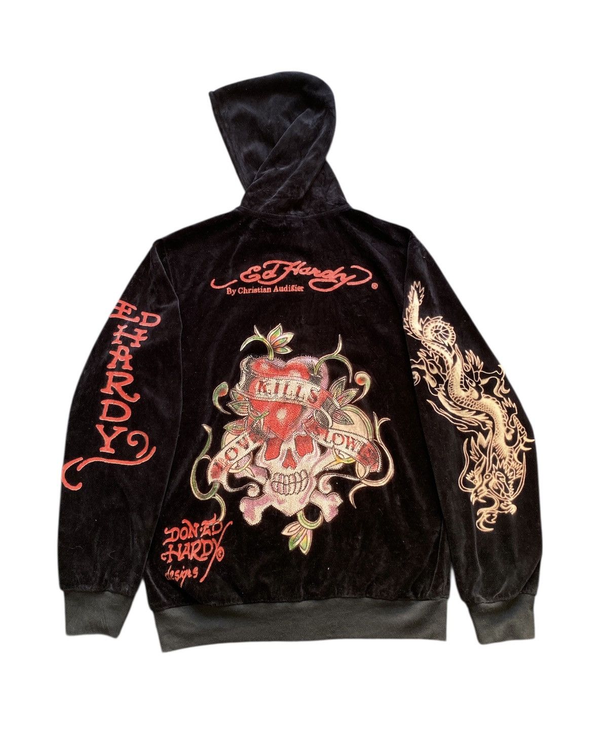 Ed Hardy Ed Hardy Velvet Hoodie Size US M / EU 48-50 / 2 - 1 Thumbnail