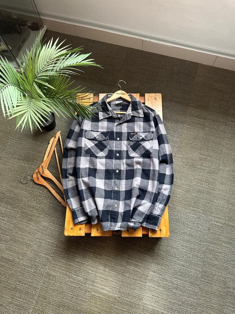 Carhartt × Vintage VINTAGE CARHARTT CHECKERED FLANNEL SHIRT Size US XL / EU 56 / 4 - 1 Thumbnail