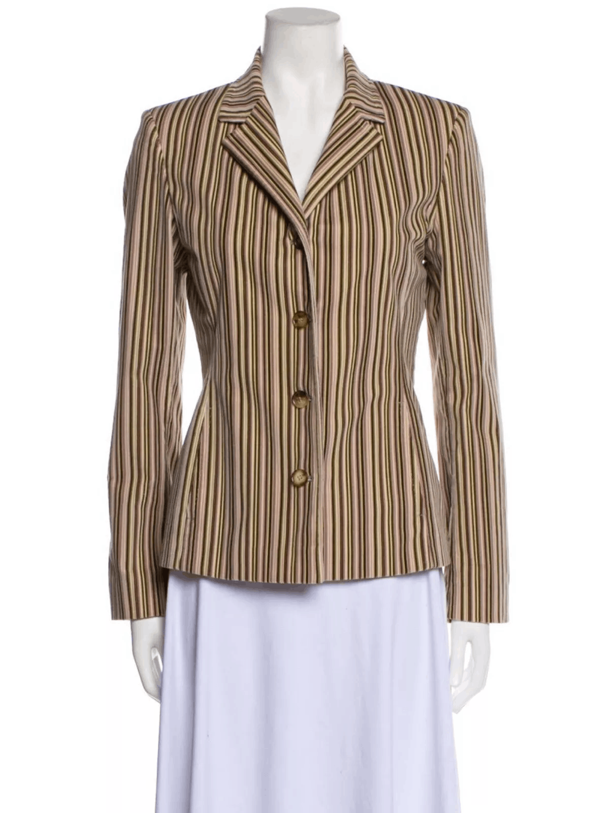 Loro Piana Loro Piana Striped Velour Blazer Size S US4 IT40 Size S / US 4 / IT 40 - 1 Thumbnail
