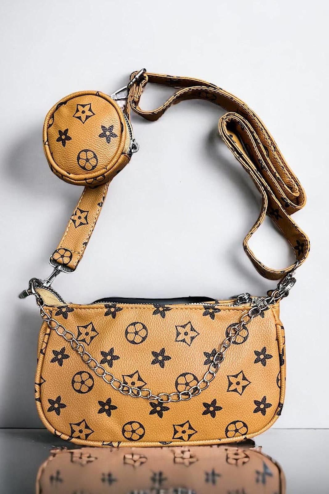 Other Khaki Star Printed Crossbody Purse Size ONE SIZE - 1 Thumbnail
