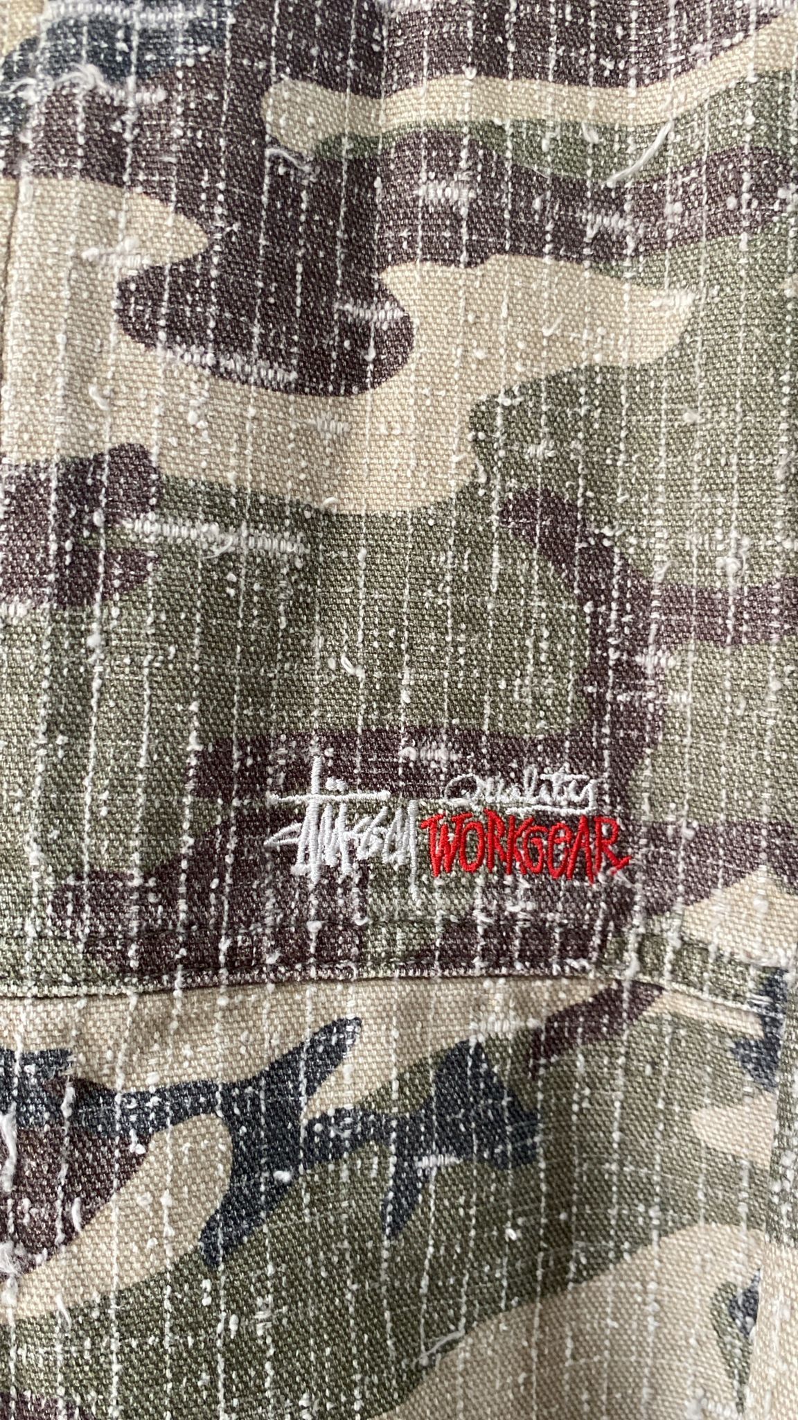 Stussy Woodland Camo Canvas Needlepunch Work Jacket Size US XXL / EU 58 / 5 - 4 Thumbnail