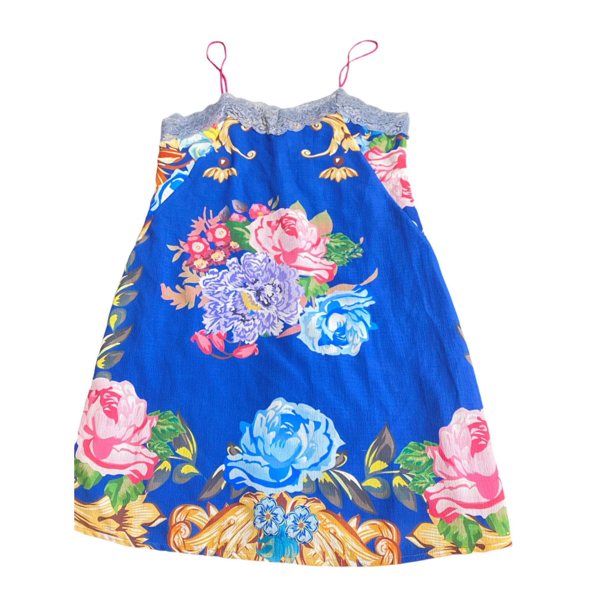 Other Aratta Silent Journey Ines Mini Slip Dress Blue Floral NWOT Size S / US 4 / IT 40 - 15 Thumbnail