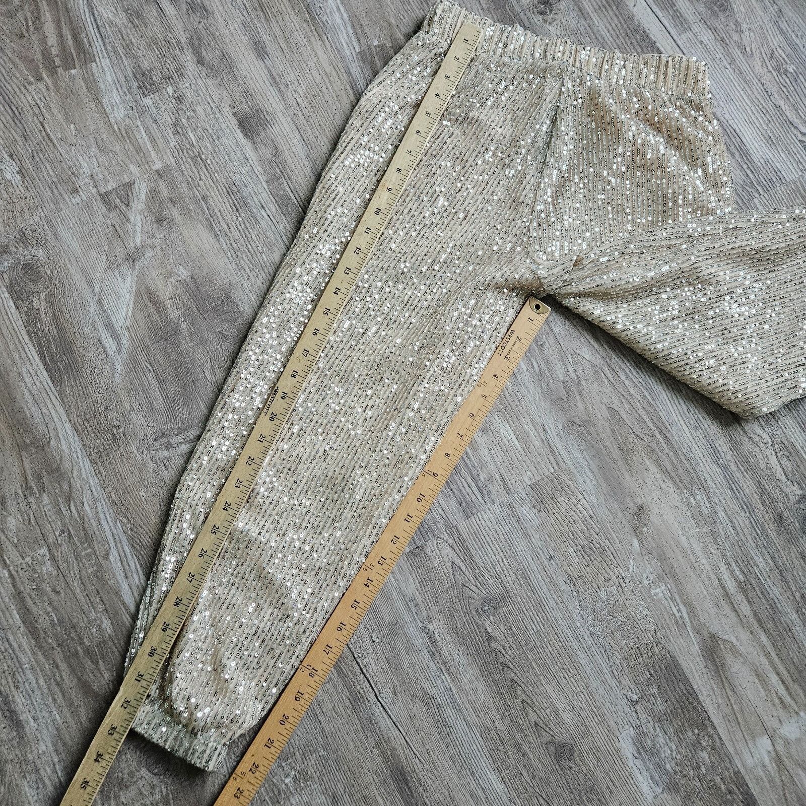Loft Loft Petites XS Sequin Jogger Pants Gold Sparkly Elastic Wai Size 26" / US 2 / IT 38 - 14 Thumbnail