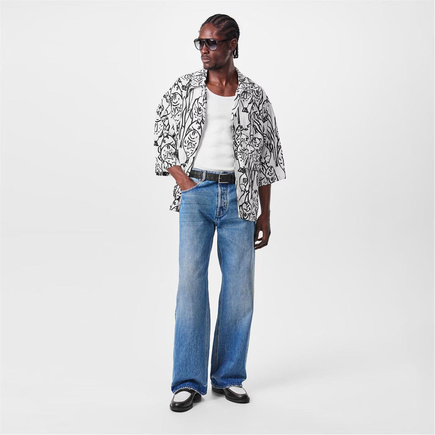 Jacquemus o1g2r1mq0426 Aloe Shirt in Black/White Size US M / EU 48-50 / 2 - 6 Thumbnail
