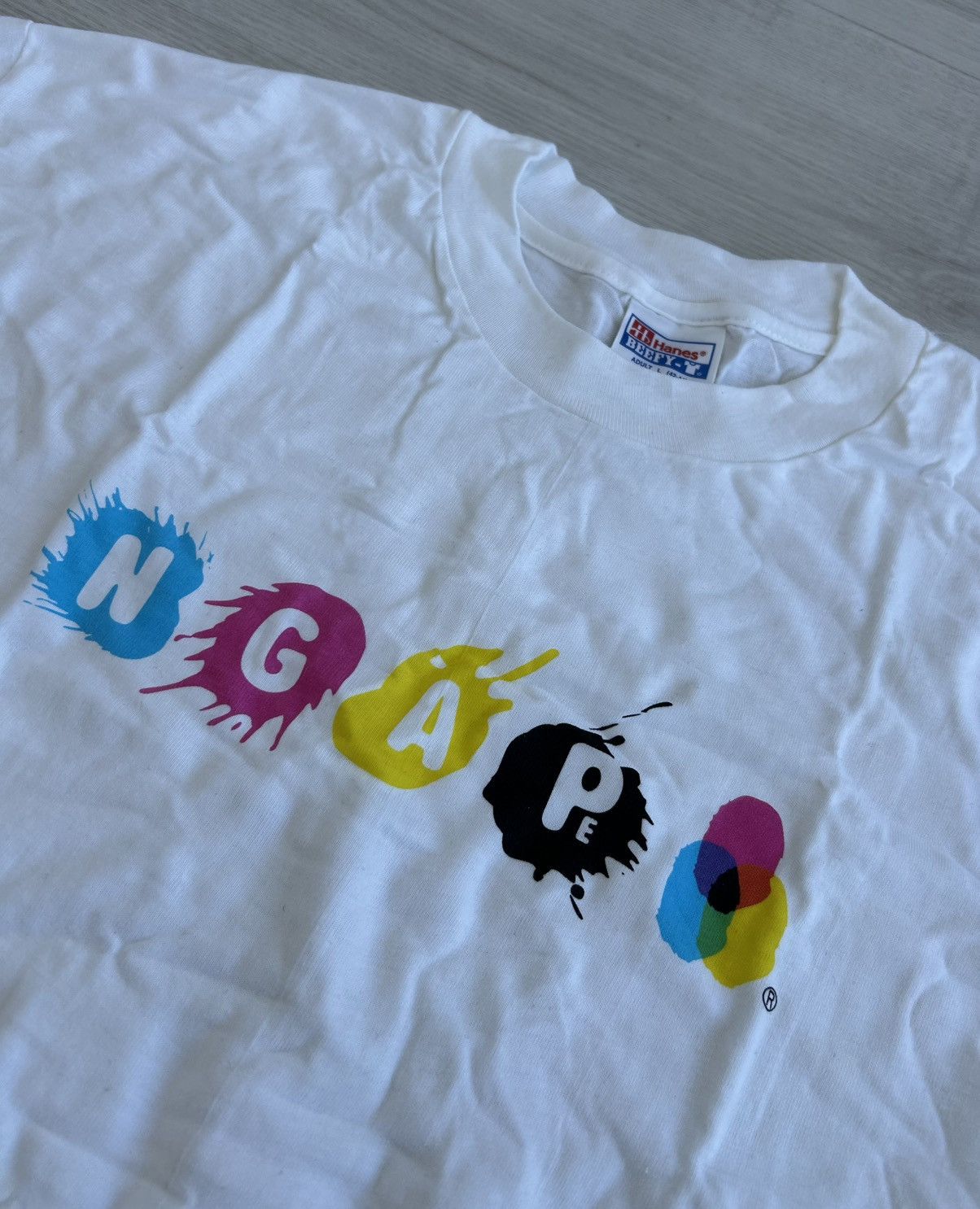 Bape VERY RARE OG 1998 A BATHING APE X NGAP TEE Size US L / EU 52-54 / 3 - 4 Thumbnail
