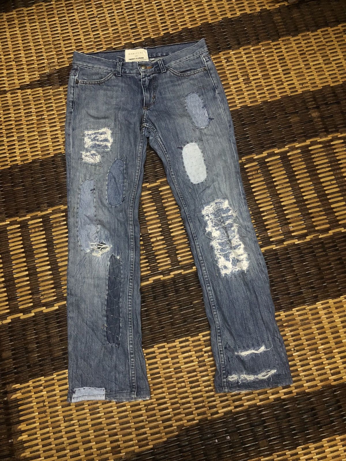 Designer × Vintage VINTAGE HABITUAL WITH PROJECT ALABAMA PATCHWORK JEANS Size 29" - 25 Thumbnail