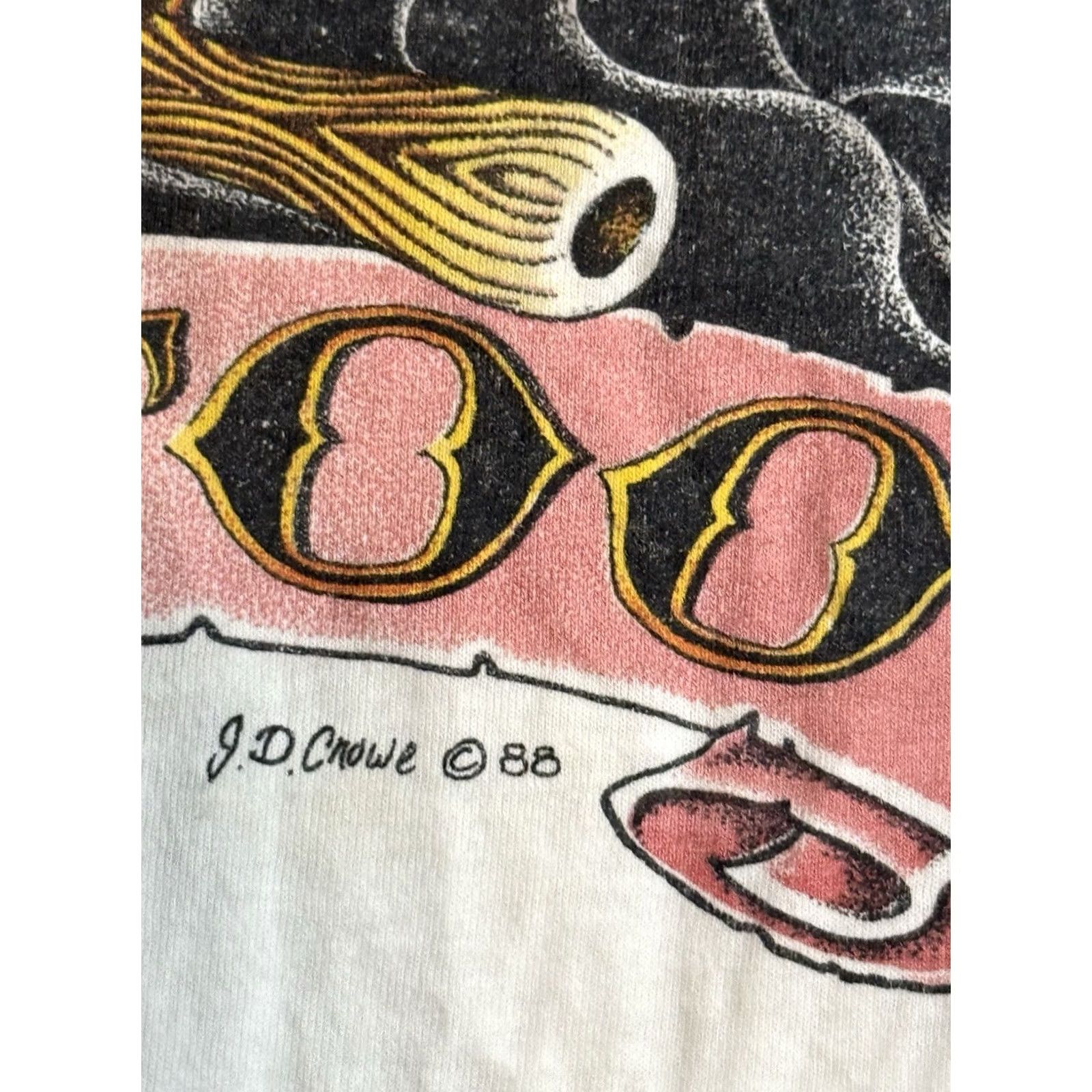 Harley Davidson VINTAGE Harley Davidson Shirt XL Unisex Adults White Short Sleeve 80s Art Horror Motorcycle Tattoo Chicago Mens Women Size US XL / EU 56 / 4 - 4 Thumbnail