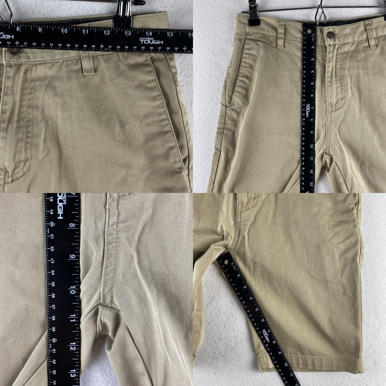 Volcom Volcom Shorts Mens 28 Beige Chino Flat Front Slash Pockets Embroidered Logo Size US 28 / EU 44 - 8 Thumbnail